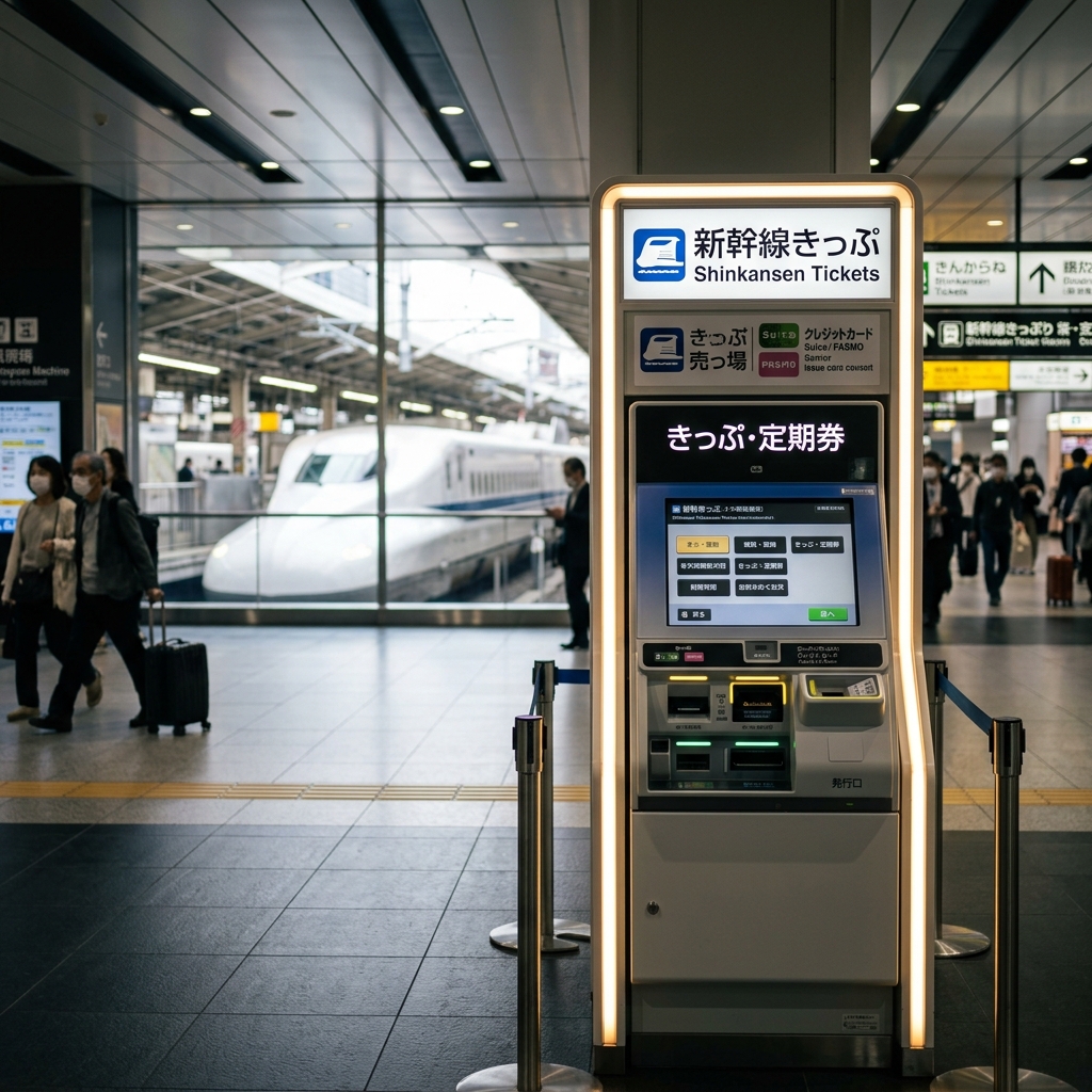 新幹線の切符の買い方と自販機
