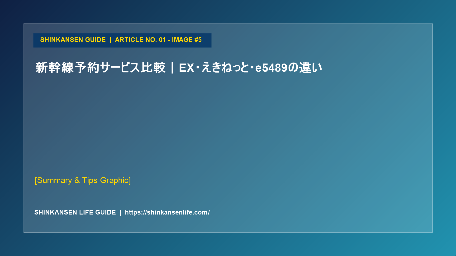 新幹線予約サービス比較｜EX・えきねっと・e5489の違い (5/5)