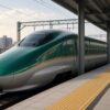 東北新幹線の車両がホームに入線する様子。えきねっとの会員登録を解説する記事のアイキャッチ