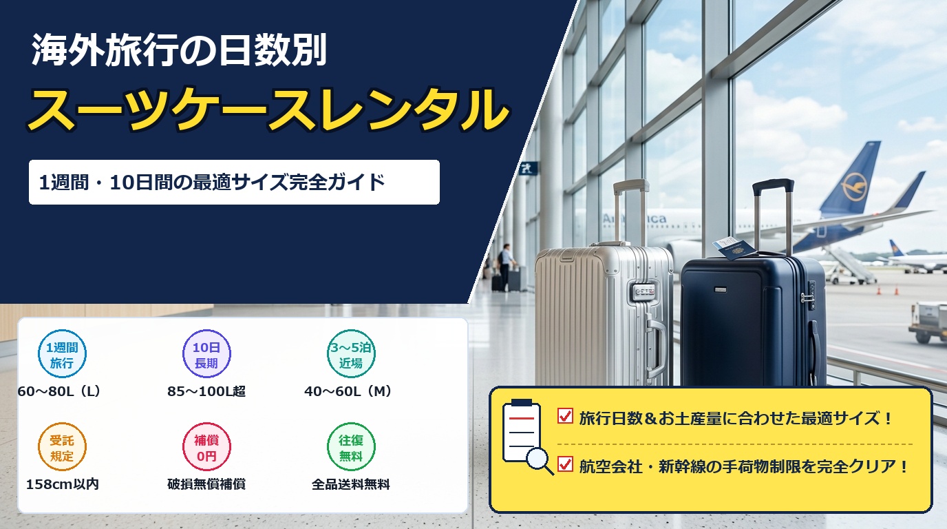 海外旅行のスーツケースレンタル日数別サイズ比較と選び方ガイド