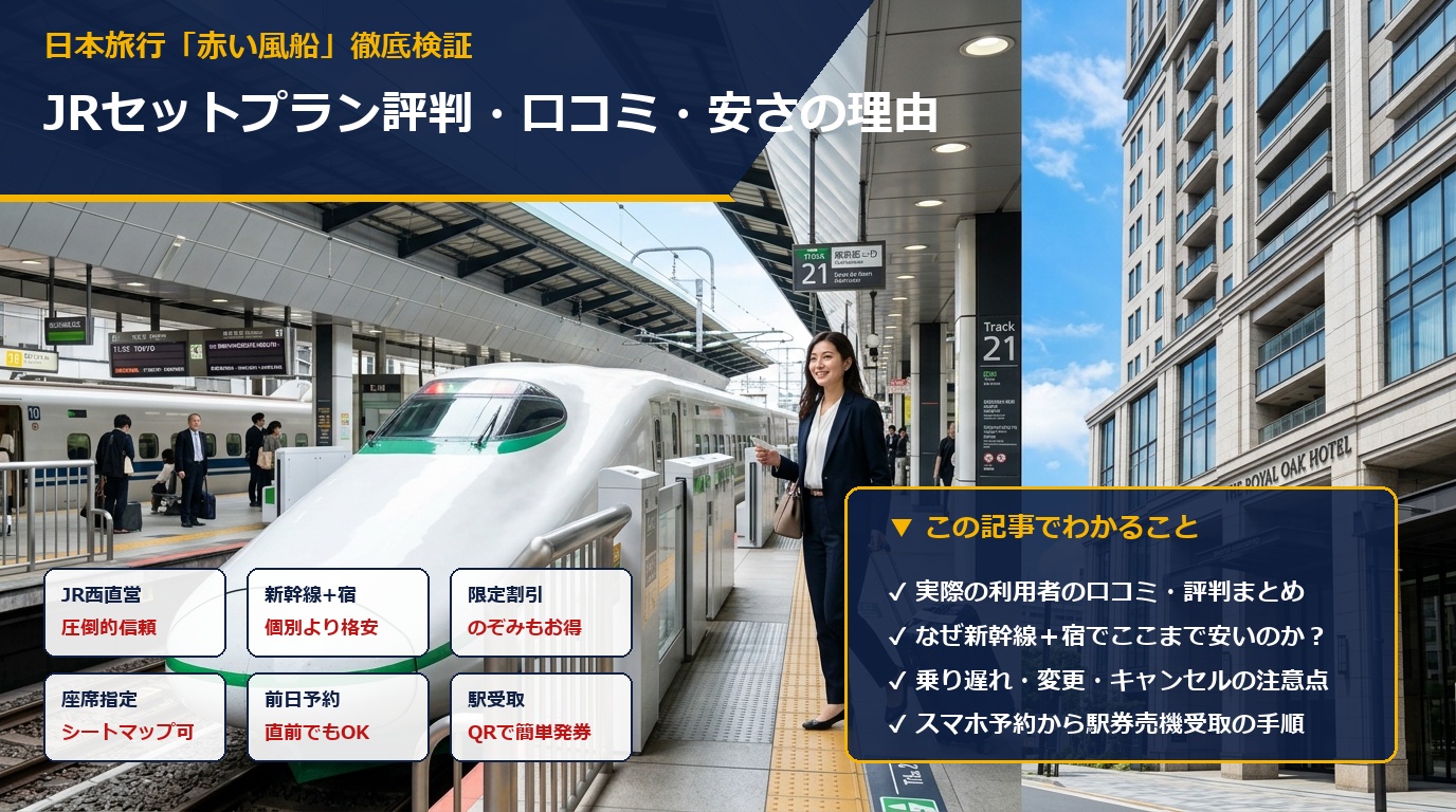 日本旅行JRセットプラン赤い風船の評判口コミと新幹線パック安さの理由
