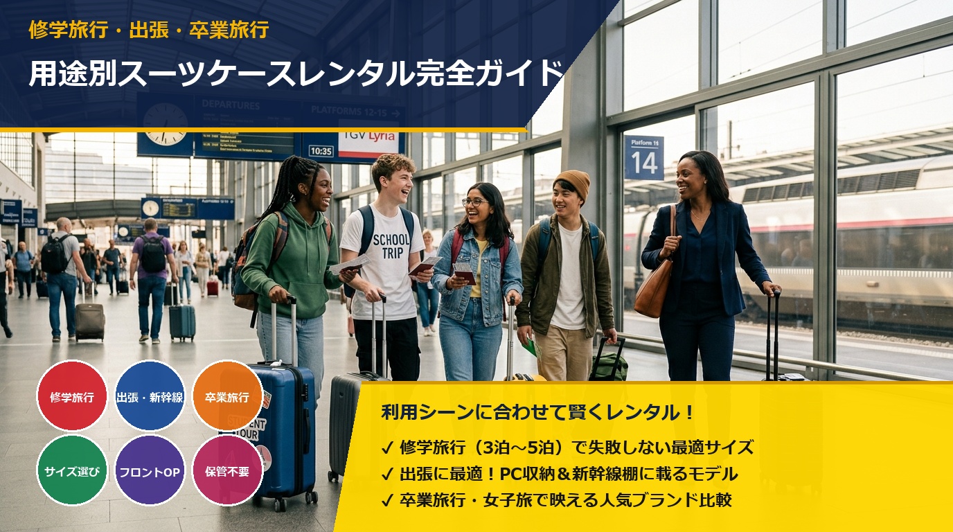 【用途別】スーツケースレンタルの選び方完全ガイド｜修学旅行・出張・卒業旅行に最適なサイズと失敗しない人気モデル