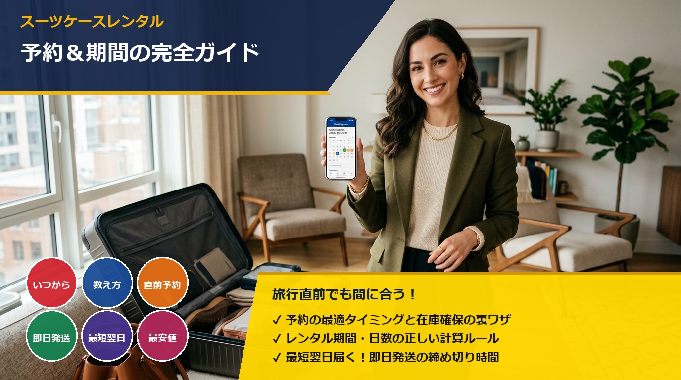 スーツケースレンタルの予約時期と期間の数え方完全ガイド