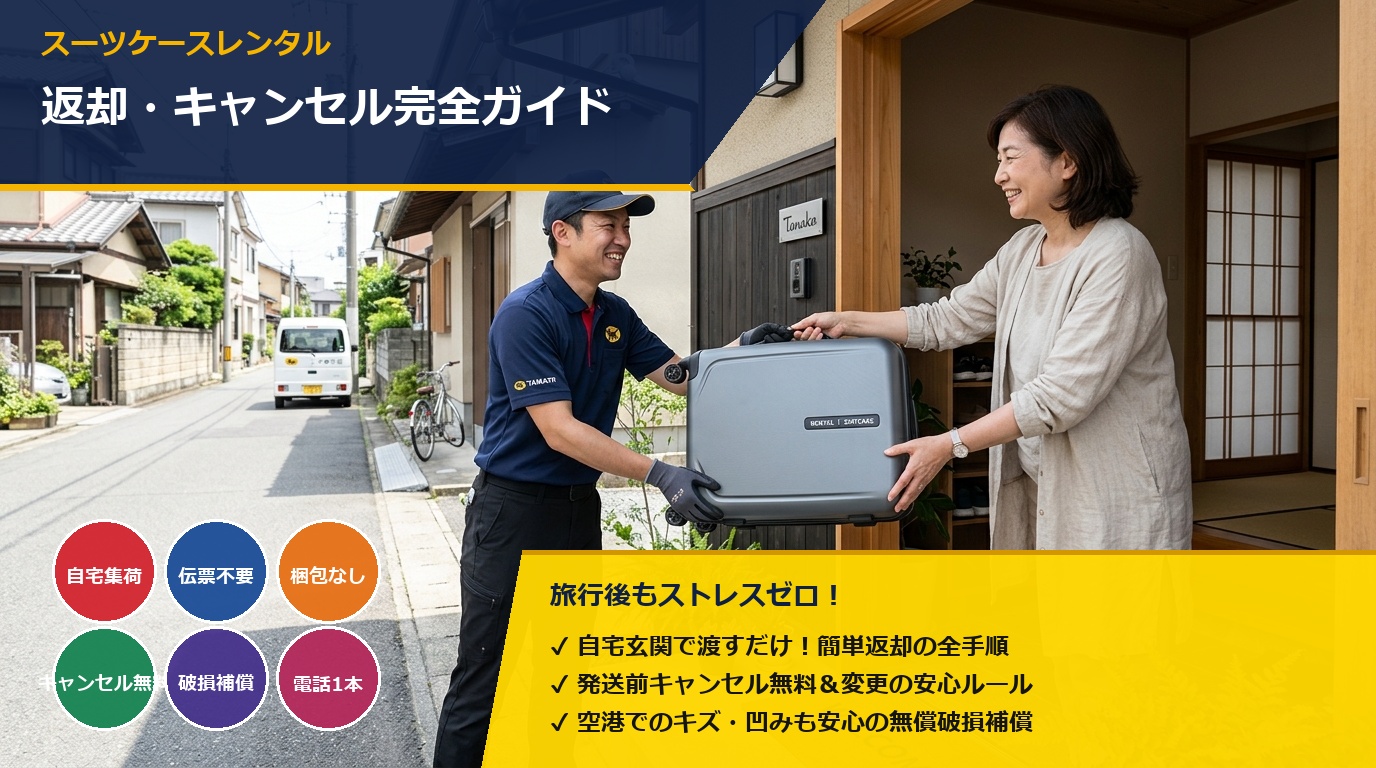 スーツケースレンタルの返却方法とキャンセル料・破損補償完全ガイド